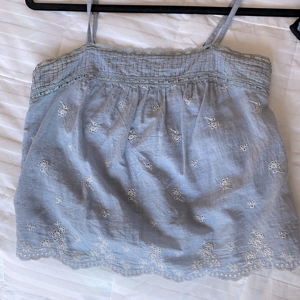 Blue spaghetti strap top